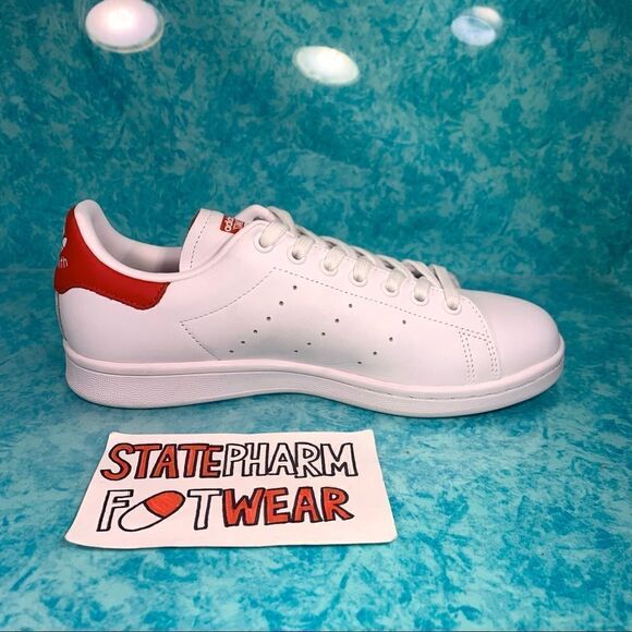 Adidas Stan Smith 'Lush Red’ Women’s Retro Leather Low Top Shoes - Picture 3 of 5